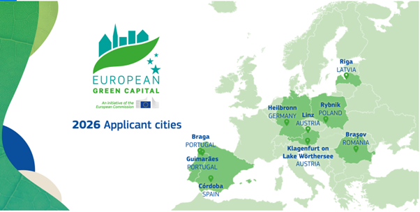 European Green Capital 2026 map