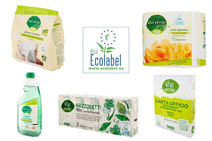 Coop Italia products with the EU Ecolabel