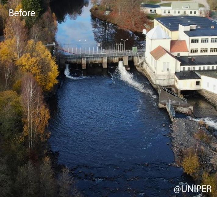 Before the Life CONNECT project removed the dam