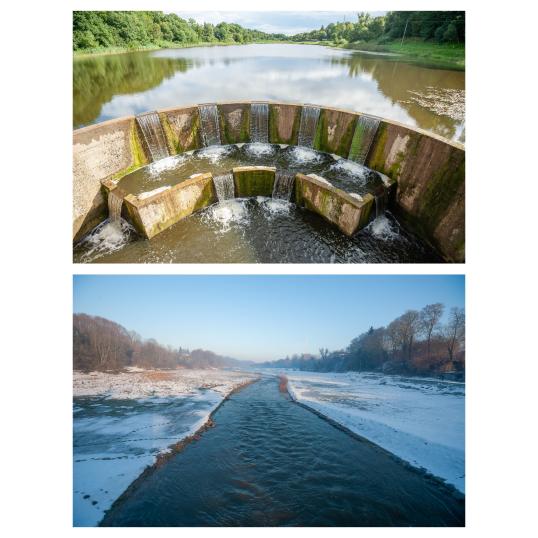 Picture showing the progress and impact of the project in regards the dam
