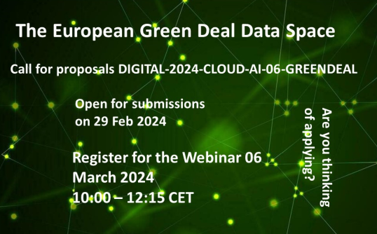 European Green Deal Data Space details
