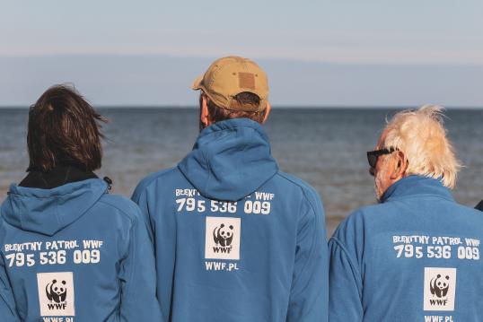 WWF Blue Patrol sweatshirt back information