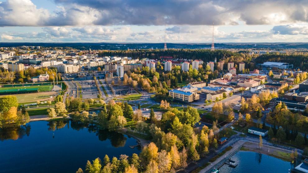 Aerial view of Lahti, the 2021 European Green Capital