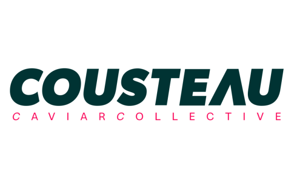 "Cousteau" logo: corporate name in black and red letters on white background.