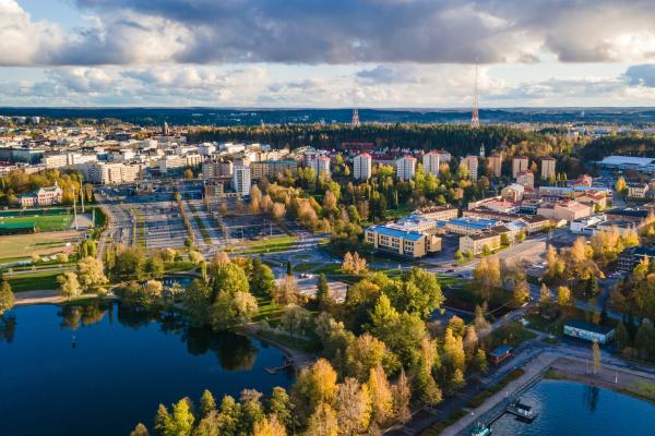 Aerial view of Lahti, the 2021 European Green Capital